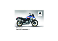 BMW F850GS Adventure - Owners Manual 2019 EN